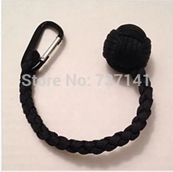 Monkey Fist Keychain 1 Çelik Balo Kendi Kendine Savunma 550 Paracord Anahtarlık Çin'de El Grafiği311p