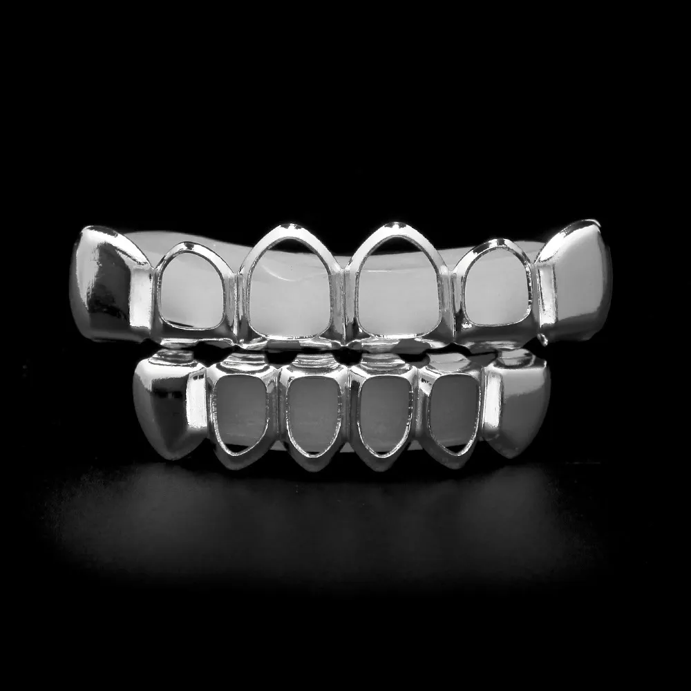 Bio Copper Hour Hollow Gold Plated Hip Hop Jewelry Teeth Grillz Caps Top & Bottom Golden Grills Set Tooth Socket Partyy_ipsvogv.com
