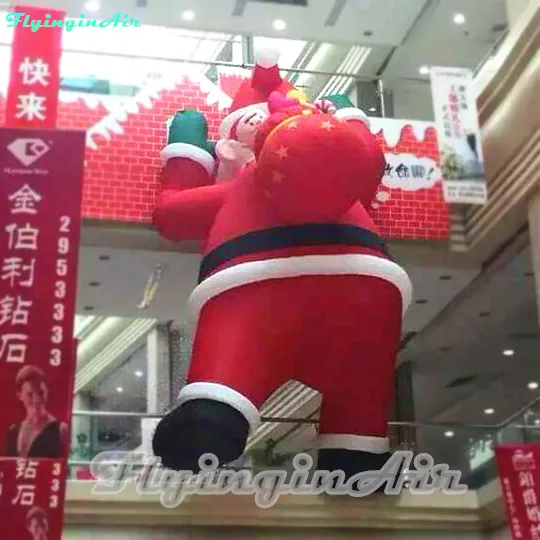 6mクリスマスインフレータブルサンタクライミング、屋外の装飾用