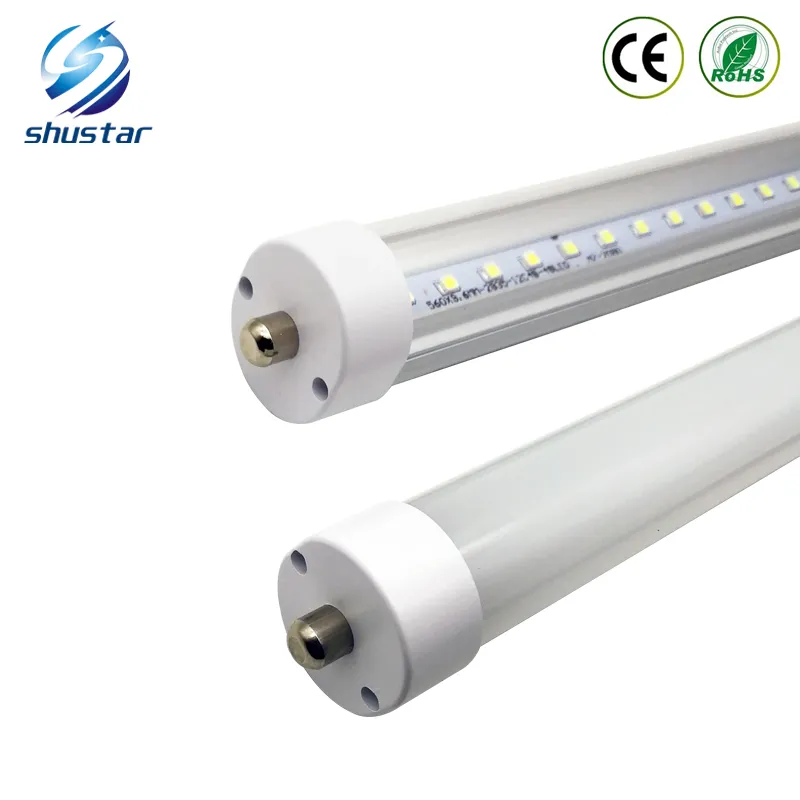 8 pés levou oito pés pino único T8 FA8 Único LED Pin luzes 48W 5000Lm LED tubo fluorescente Lâmpadas 85-277V