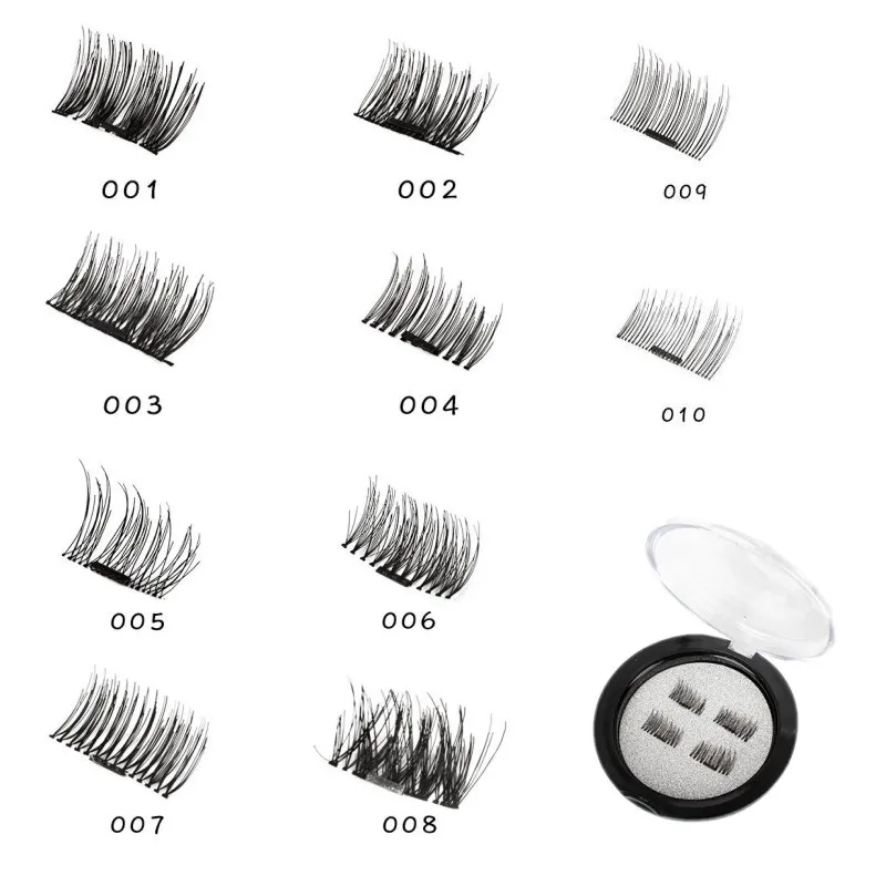 3D Magnetic Eyelashes Natural Realistic False Eye Lash Directly Adsorbed On True Eyelashes 1lot/4 Piece