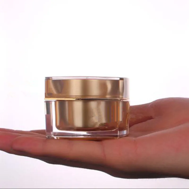 30g 50g luxury Acrylic cream container gold eye cream sample Cosmetic Jar bottle ,Cosmetics Packaging pot tin F20171065