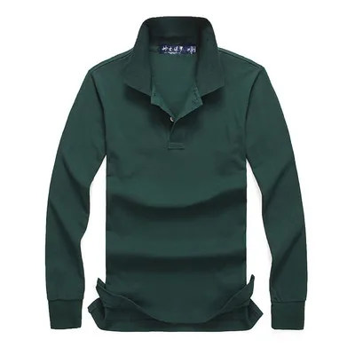 Livraison gratuite 2017 automne et hiver nouveau POLO à manches longues pour hommes de haute qualité chemise POLO pour hommes décontractés manches longues taille S-XXL