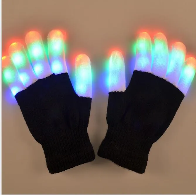 LED Finger Lighting Flashing Glow Mittens LED Gloves Rave Light Rave Light Light Up Glove Festive Event Party Supplies Luminous Gloves