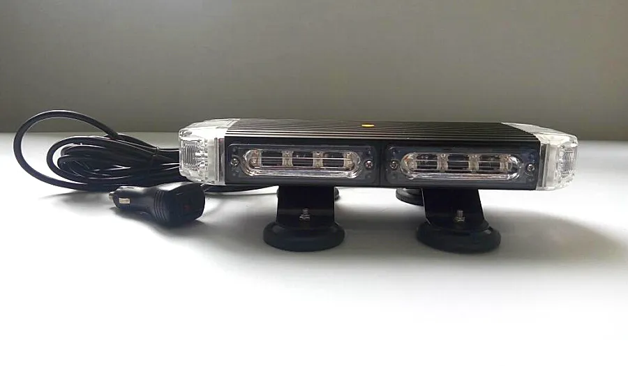 Alta qualidade 30 cm 22 W Led aviso de carro mini lightbar, barra de luz de emergência com Isqueiro para polícia ambulância fogo, à prova d 'água