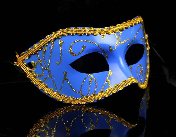 Maschera Veneziana Mascherata Festa Decorazione di cerimonia nuziale Maschera feste maschera di disegno colorato o modello G601