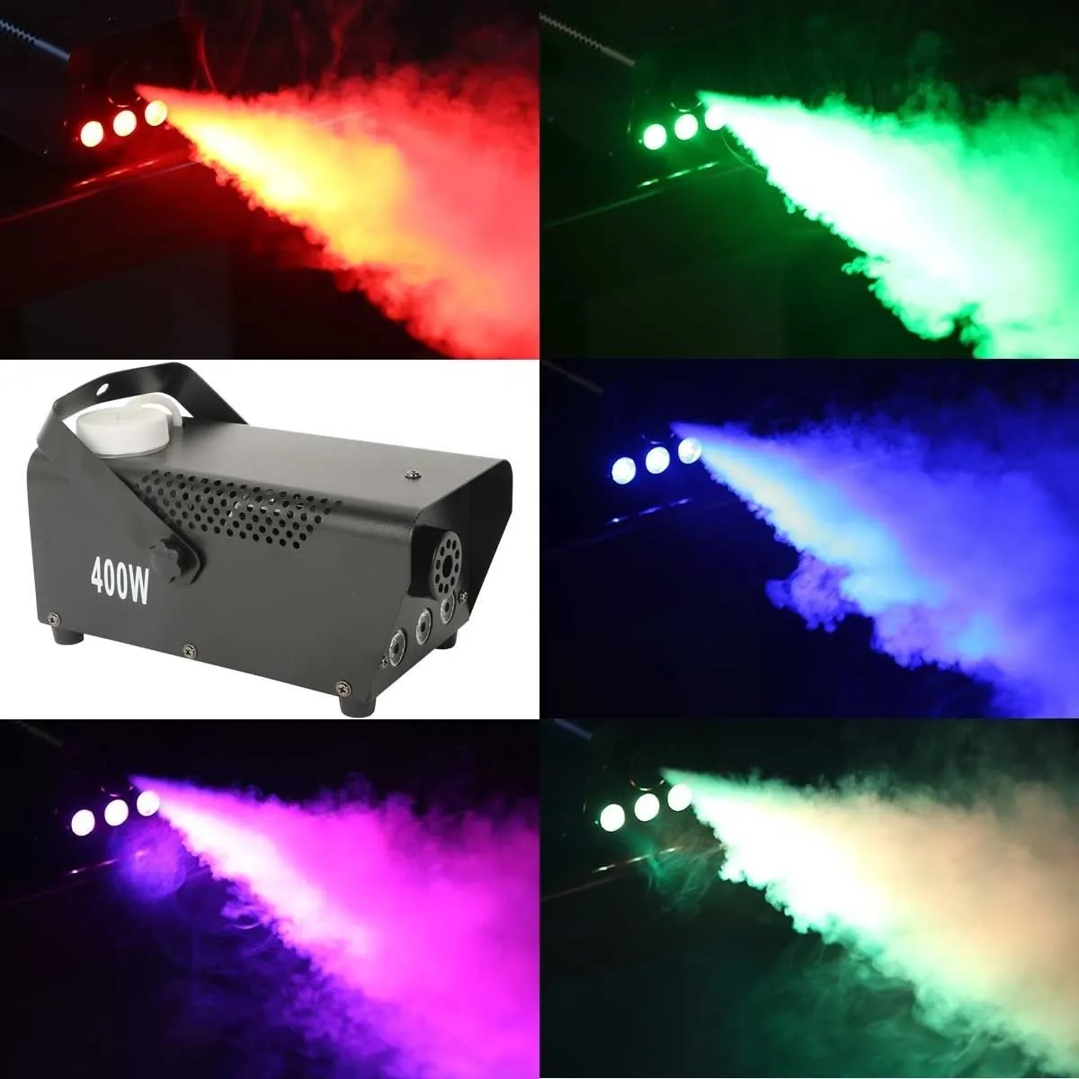 Bubble Machine LED RGB Change Color 400W Mist Afstandsbediening Rook Professionele DJ Verlichtingsapparatuur Lichteffecten