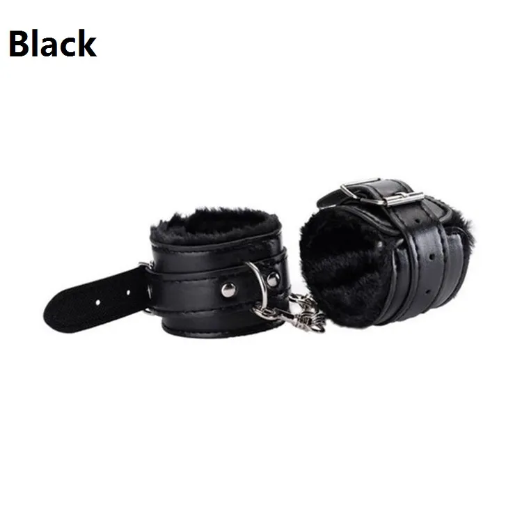 PU Leather Furry Comfortable Handcuffs Restraints Bondage Tools Flirting Tool for Beginners Sex toys for Couple for Women F0020