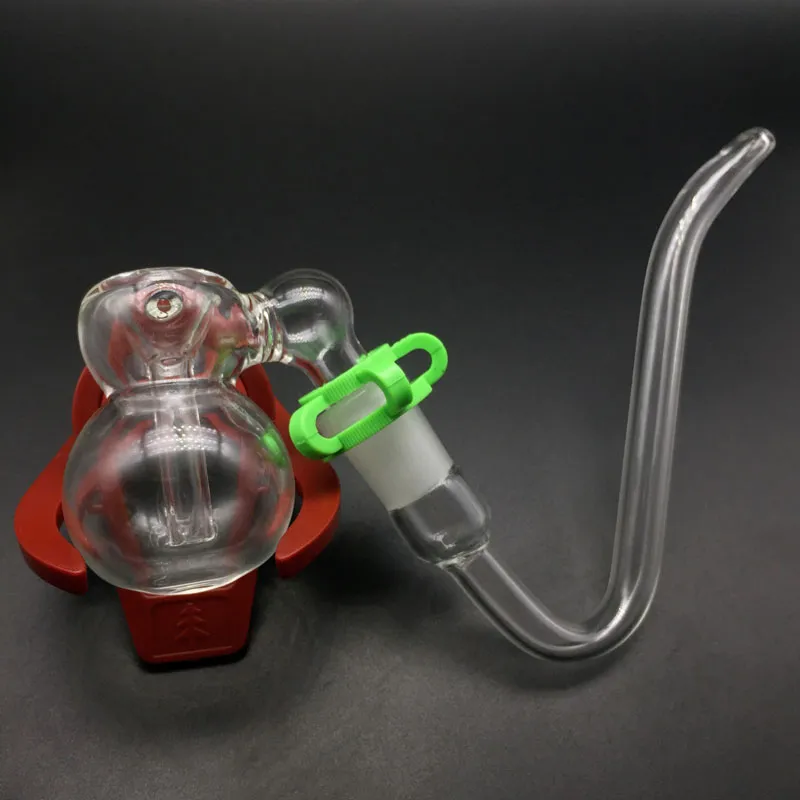 Auf Lager!! Glas Aschenfänger Bubbler mit J-Haken Adapter J Haken Glasrohre und Kunststoff-Falten Rohrständer Rack Halter Kits für das Rauchen