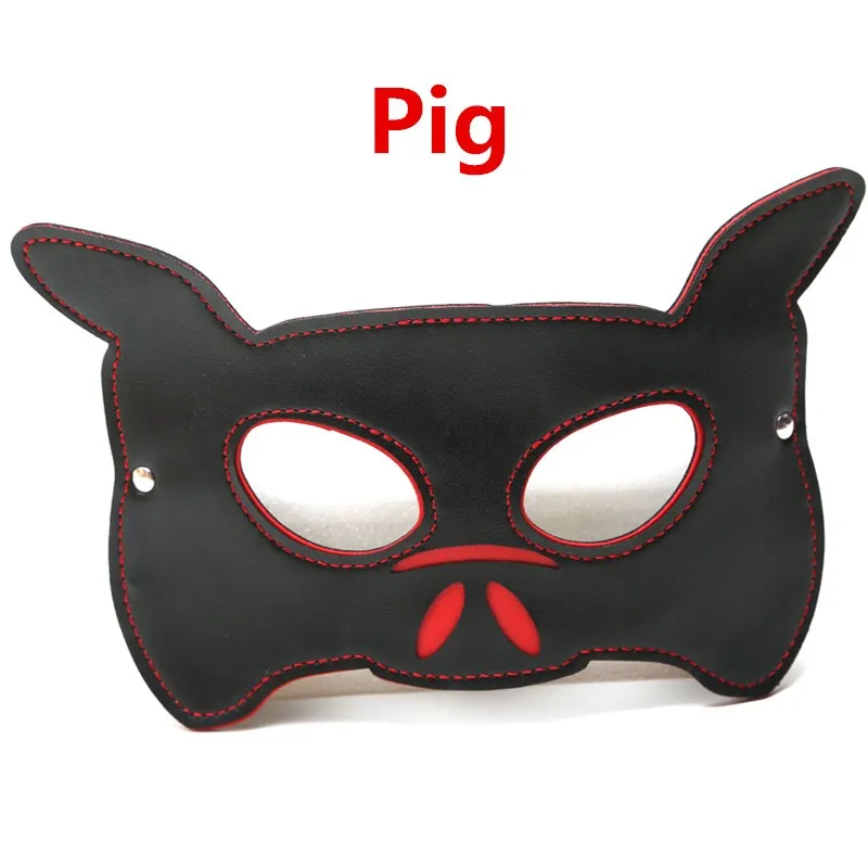 Forma animale benda maiale gatto coniglio tre stile fetish benda sull'occhio maschera gli occhi giocattoli adulti del sesso le donne giocattoli erotici giochi adulti3450161