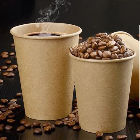 Engångs 12-oz Hot Beverage Cups med svart lock Design Perfekt för kaféer Eco Friendly Isulated Paper Cup Gratis frakt 7