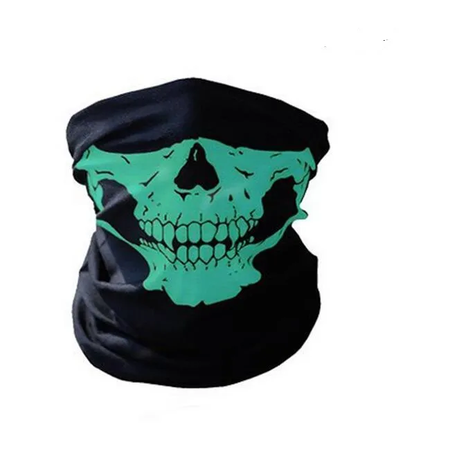 Crâne Visage Masque Halloween Magique turban Crâne Visage Masque Sports de Plein Air Chaud Ski Caps vélo vélo Cyclisme Moto demi masques