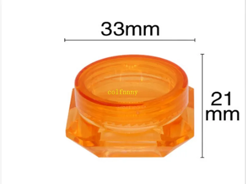 // parti 5ml Diamond Plastic Jar 2G 3G 5G Cream Refillburk för prov säck Eyeshadow Tom Box Nail Powder Jar