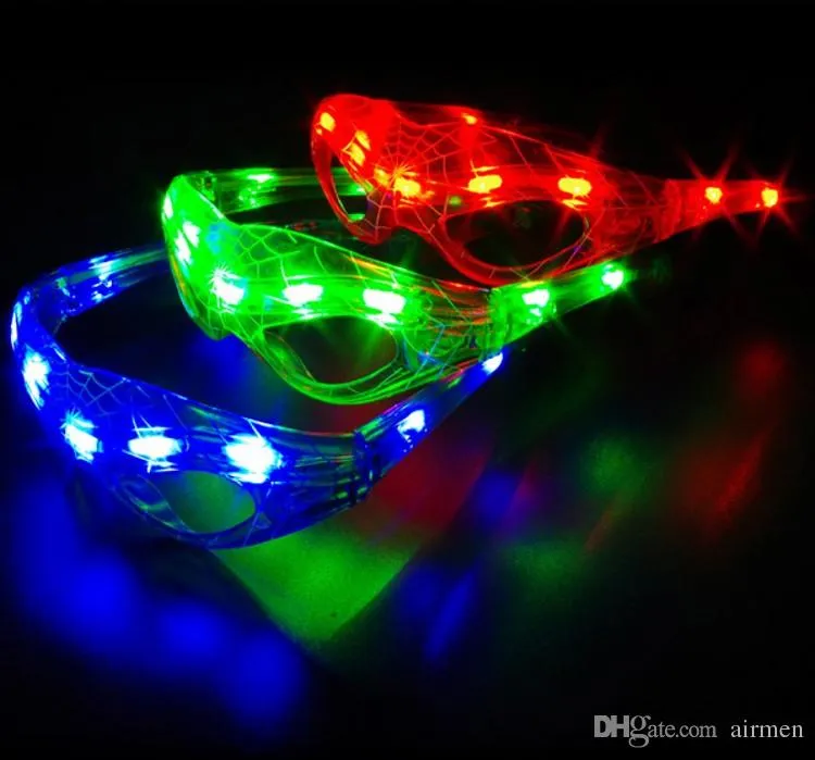 LED Человек-Паук очки мигающие очки свет партии свечение Маска Рождество Хэллоуин ночь свет для танцев день рождения костюм мяч дети подарок