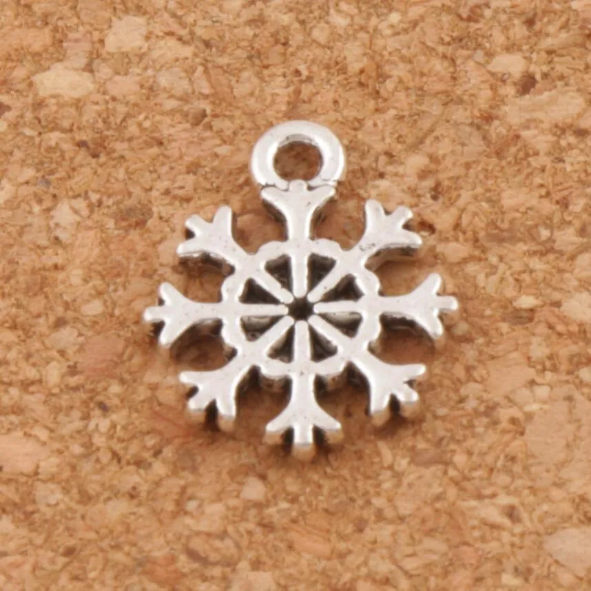 Küçük Kar Tanesi Charms Kolye Moda 400 adet / grup Tibet Gümüş Takı DIY Fit Bilezikler Kolye Küpe L734 11x13.2mm