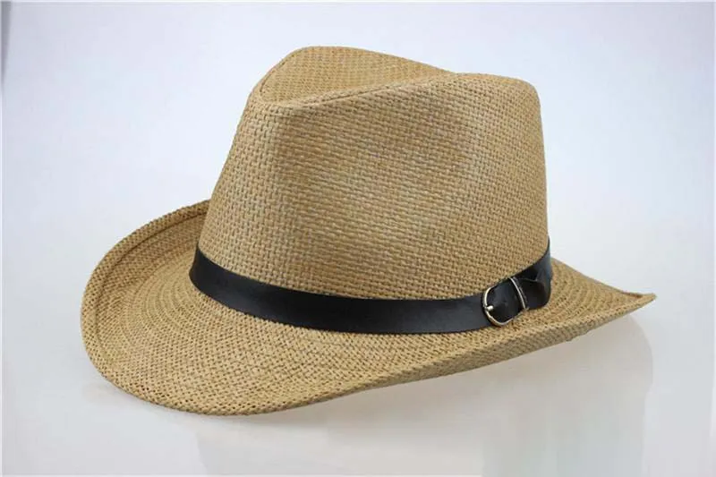 New Summer Multicolore Chapeau De Paille En Cuir Designer Femme Homme Cowboy Panama Chapeau Cap 6 Couleurs Disponibles Livraison Gratuite