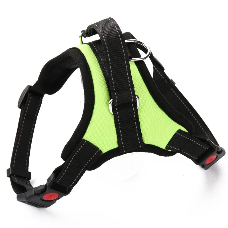 New Medium and large dog harness vest Reflective tape yarn Breathable and comfortable mesh pet dog leash big dog harness2473090
