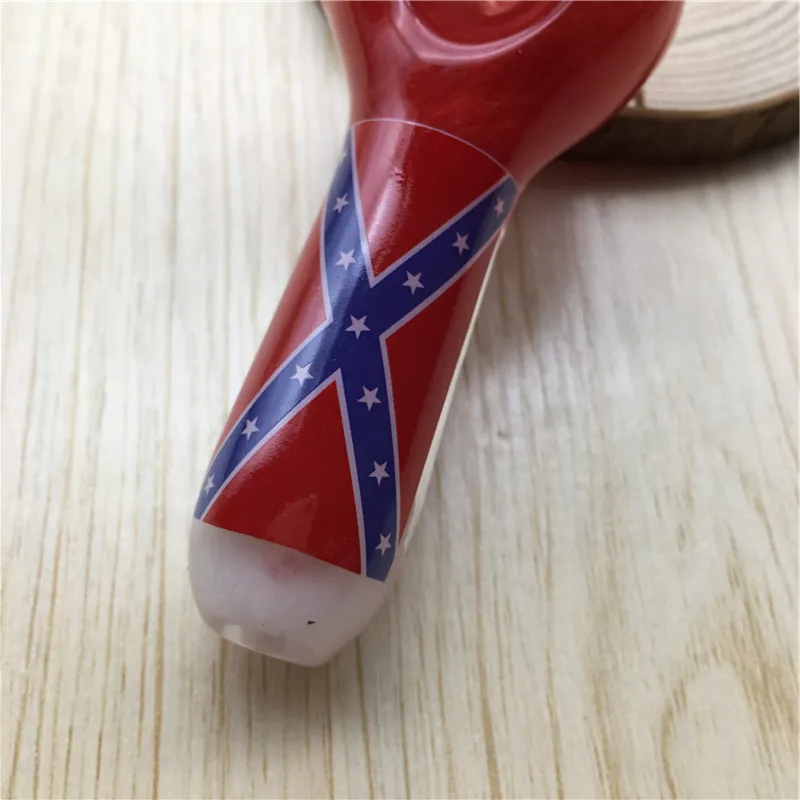 Nouveau style 3,7 pouces tuyau de cuillère de drapeau en verre fumé pour fumer utiliser des tuyaux en verre Bong en verre