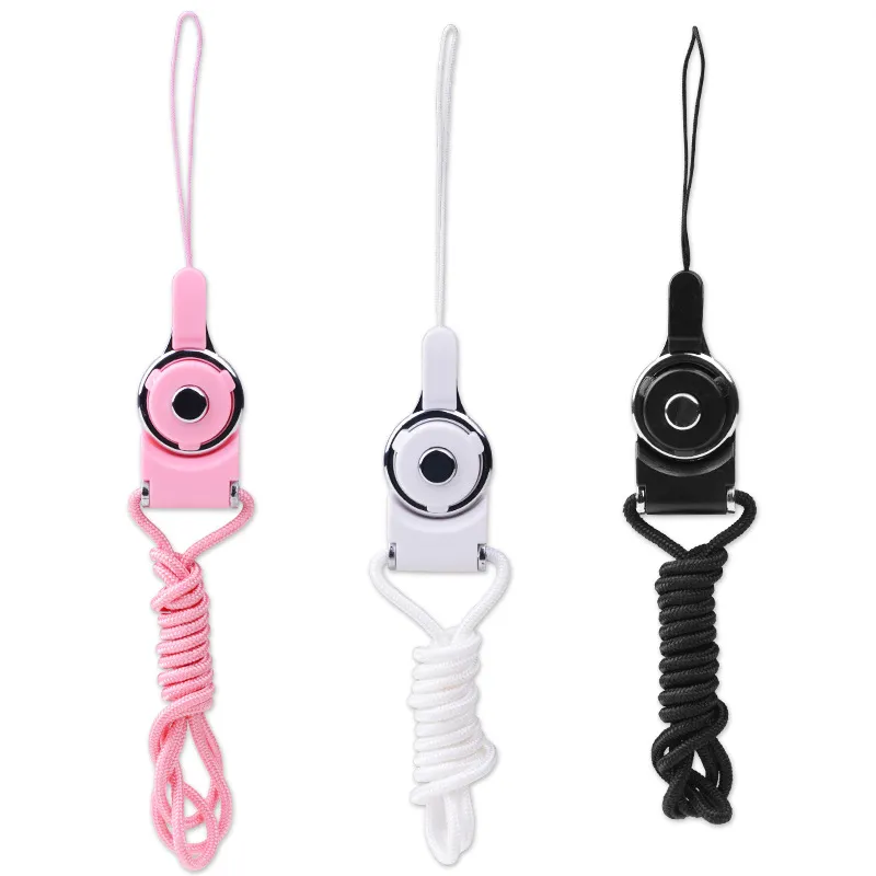 Gorący Rotatable Odpinany Neck Pierścień Pierścień Wiszący Wiszące Wiszące Charms na telefon komórkowy MP3 MP4 Flash Drives ID Posiadacz kart