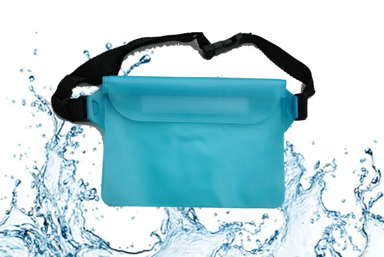 Multi-Purpose waterproof Storage Bag Seal waist Waterproof pocket pouch with waist strap ,Swimming Beach Bag b717