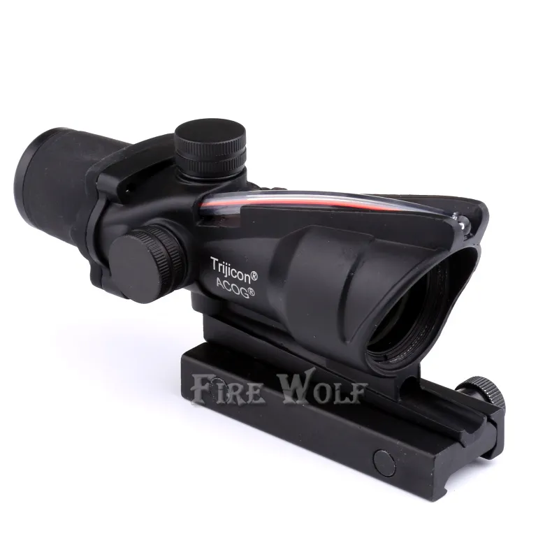 2017 New Hot Sale Promotion New Acog 4x32 Optisk Scope Tactical Scope Crosshair Jakt Riflescopes
