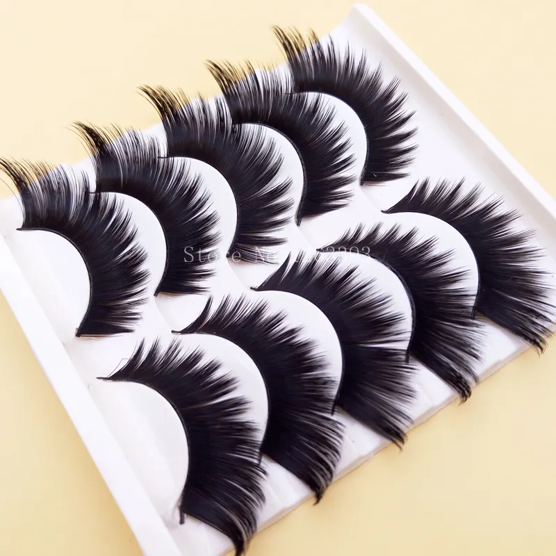 Exaggerated Black Winged False Eyelashes For Alopecia Soft, Long, And