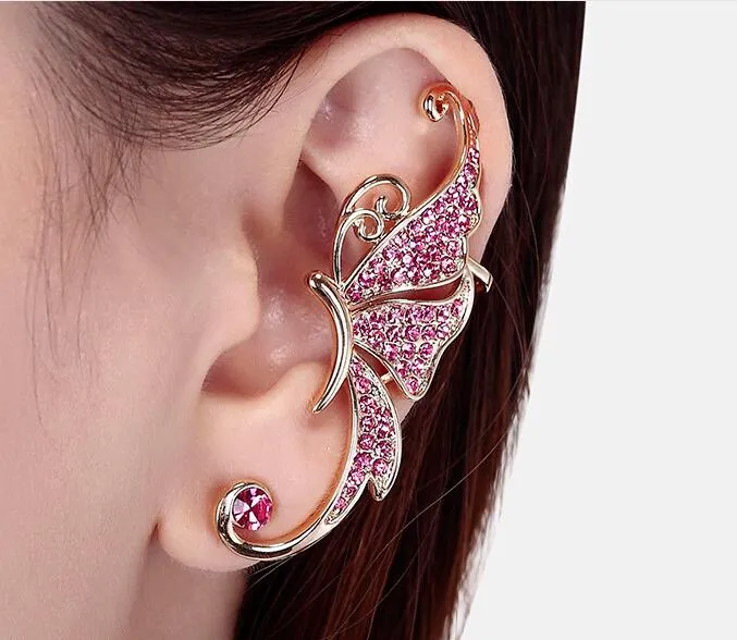 Aneneiceera Crystal Butterfly Ear Cuff Earrings Silver Zircon Butterfly  Wrap Crawler Earrings Cz Full Ear Earrings No Piercing Rhinestone Earrings  Jewelry for Women and Girls : Buy Online at Best Price in