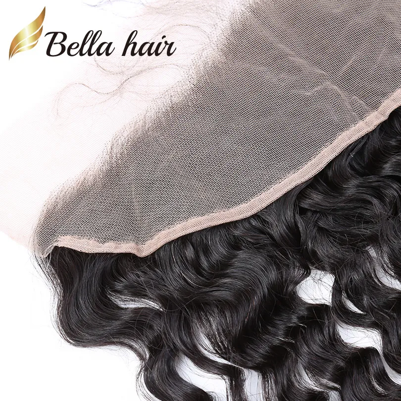 Sale Brazilian Deep Wave 13x4 Ear to Ear Lace Frontal Closure with Baby Hair Pre Plucked Human Hair Extensions Bella Products