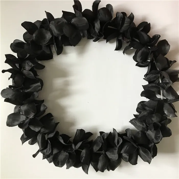 Svart Hawaiian Hula Leis Festlig Party Garland Halsband Blommor Konstgjorda Silk Blommor Festlig Party Leverantörer 100PCS Lot