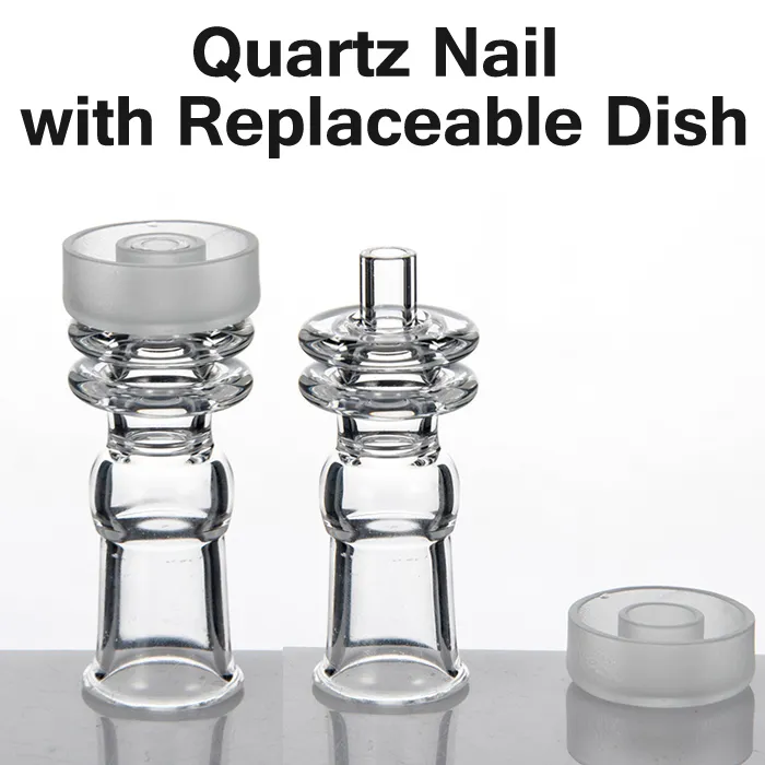Opaque Quartz Nail Domeless med full frostat kvartsrätt / skål / carb lock 10mm 14.4mm 18.8mm manlig kvinnlig högutbildad banger nagel