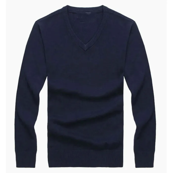 Осень-зима 2017, новый повседневный мужской свитер поло с v-образным вырезом, брендовый свитер, пуловер из 100% хлопка, мужские свитера, бесплатная доставка
