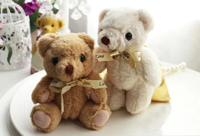 Bear With Golden Bags Wedding Gift Bag 9x12cm High Quality Cute Party Birthday Candy Box Favour