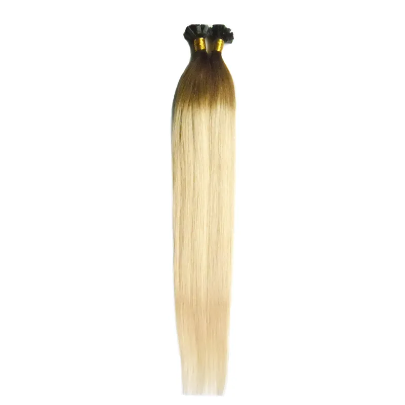 T4 / 613 100g Blonde Fusion Hair Extensions Ombre Het haar te verhogen Capsule Pre Bonded Flat-Tip 100s 4B 4C Ombre Menselijk Haar