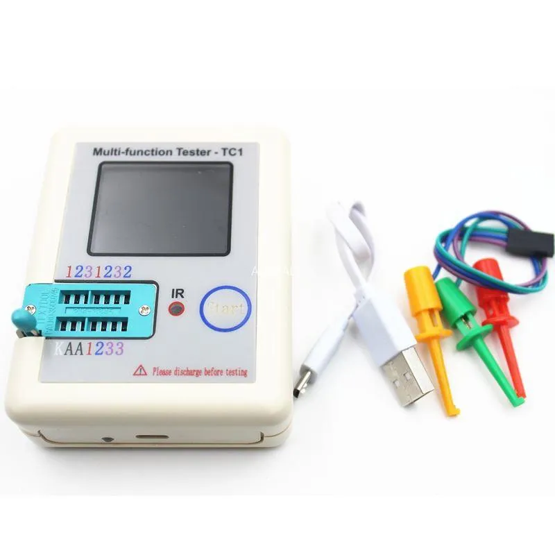 Freeshipping Transistor Tester TFT Diodo Capacitância Medidor LCR ESR medidor de medidor de Capacitância Multifunções NPN PNP MOSFET IR multímetro