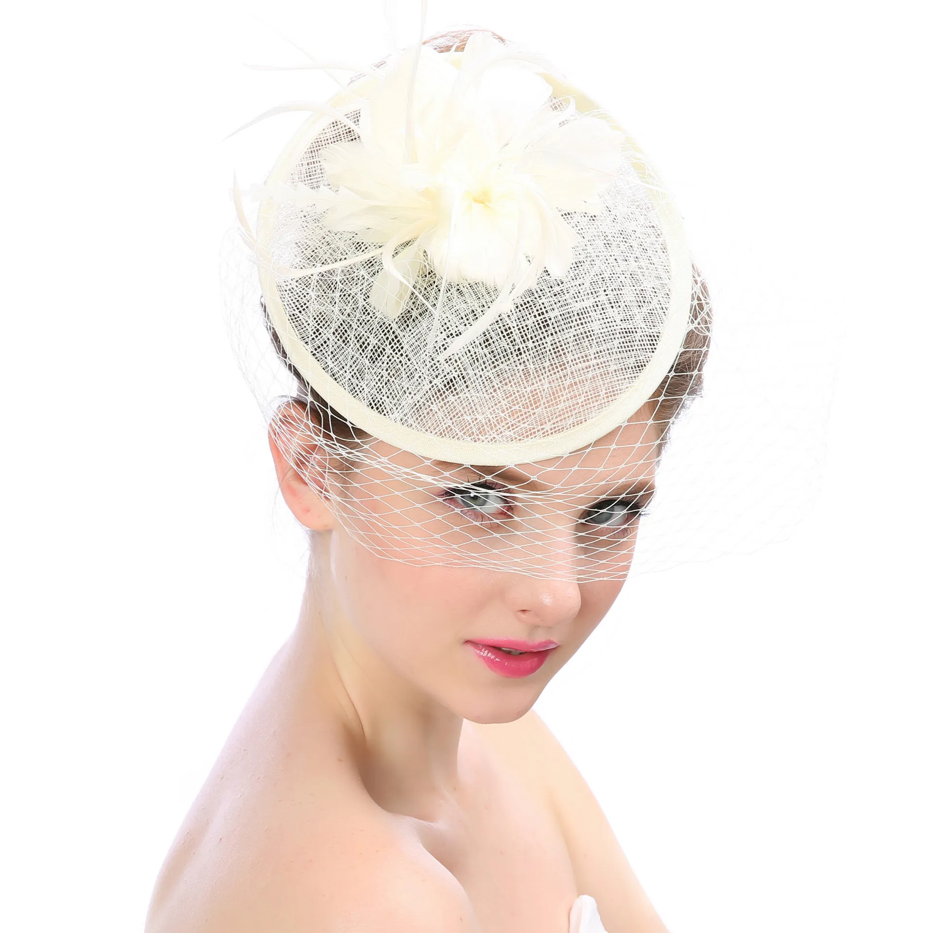 Bonitos Chapéus de Casamento E Fascinators Feito À Mão Festa À Noite Chapéus Elegantes 2017 Acessórios Para Noivas chapeu para noiva