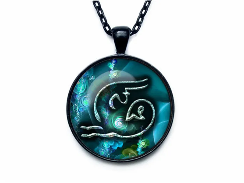 Nuovissimo pendente in vendita con collana in vetro con pietre preziose del tempo zodiacale N524 con catena ordine misto 20 pezzi molto