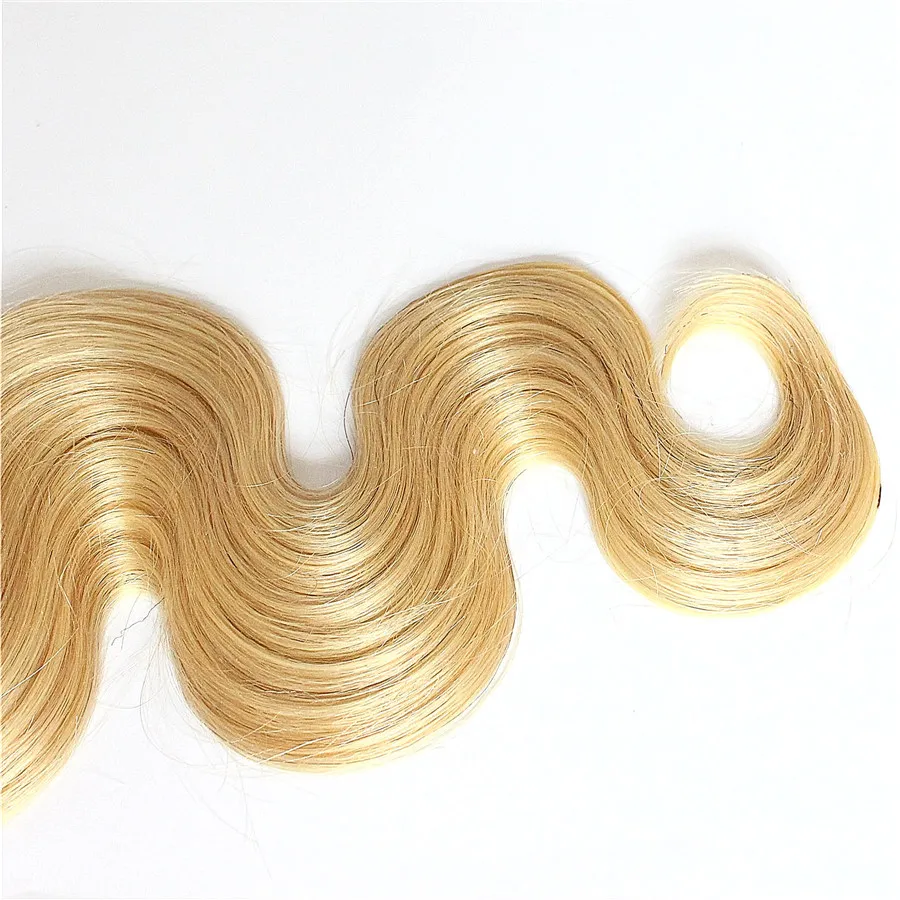 Ombre Human Włosy Splot 1 Bundle 1B 613 Brazylijski Body Wave Włosy Weave Non Remy Blonde Włosy 1 sztuka TYLKO 100G Darmowa Wysyłka