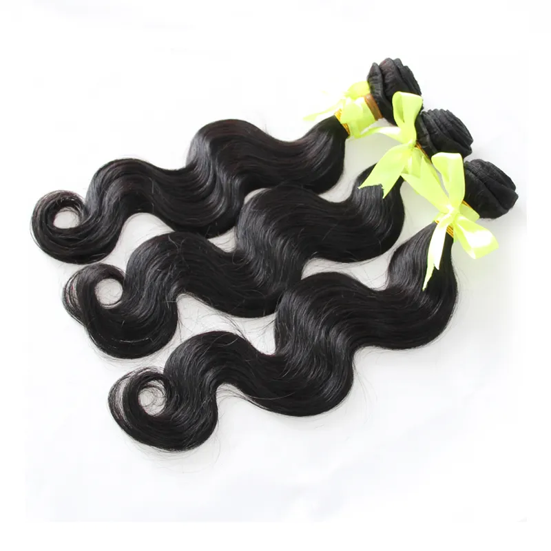 300g de cheveux humains brésiliens tissent Natural Black faisceaux de vague de corps extensions de cheveux humains double tirage, pas de perte, sans enchevêtrement