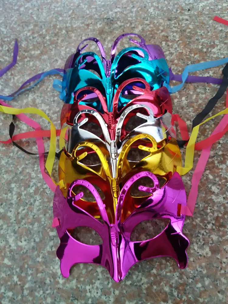 Fashion Venetian Party Butterfly Mask Unisex Sparkle Maskerade Venetiaanse Halloween Mask Mardi Gras Kostuum Half Mask