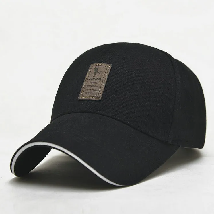 에디코 코튼 야구 모자 스포츠 골프 스냅 백 야외 간단한 단단한 모자 남자 뼈 gorras casquette chapeu 도매에 대 한 첨단 모자