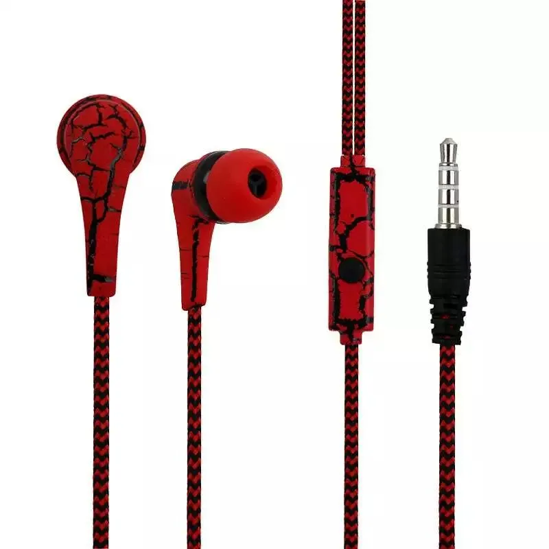 Crackle Earphones With Microphone Strong Bass 35mm Inear Sports Headset Music For iphone 6Plus 6 Samsung Phone MP3 Tablet PC Wit9135912