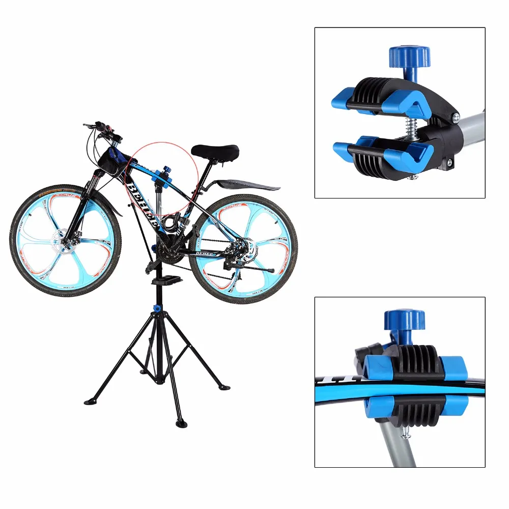 TX-02 Steel Bike Stand حامل الدراجة حامل الدراجة دراجة لوقوف السيارات الصيانة أداة إصلاح حامل السيارة محطة الحديد الإطار