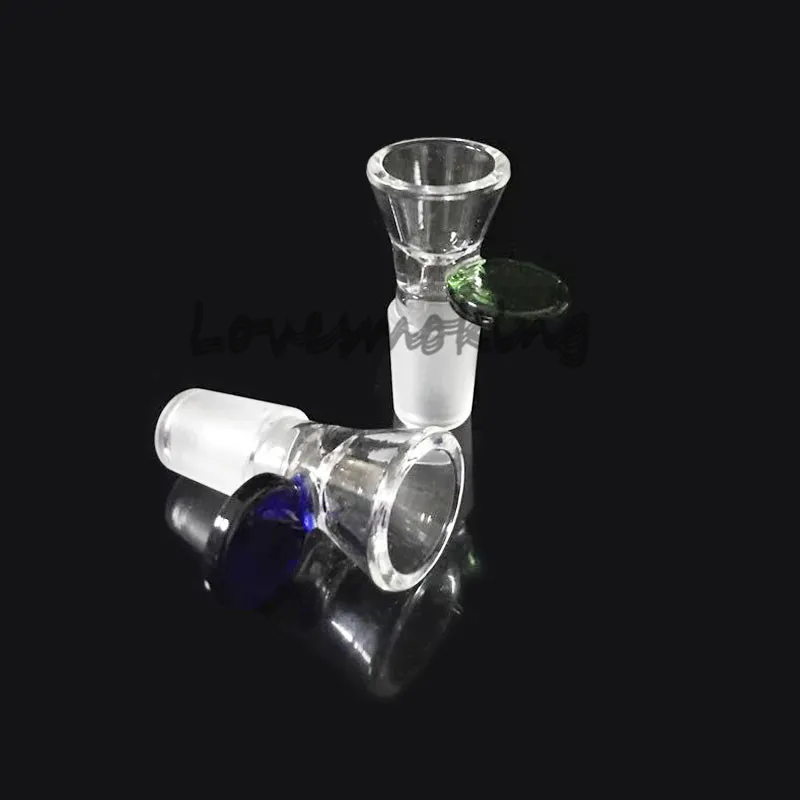 Heady Cam Kase Tütün Tütün Sigara Aksesuarları 10mm 14mm 18mm Erkek Cam Başlık Kaseleri Su borusu için saplı patlamalar için