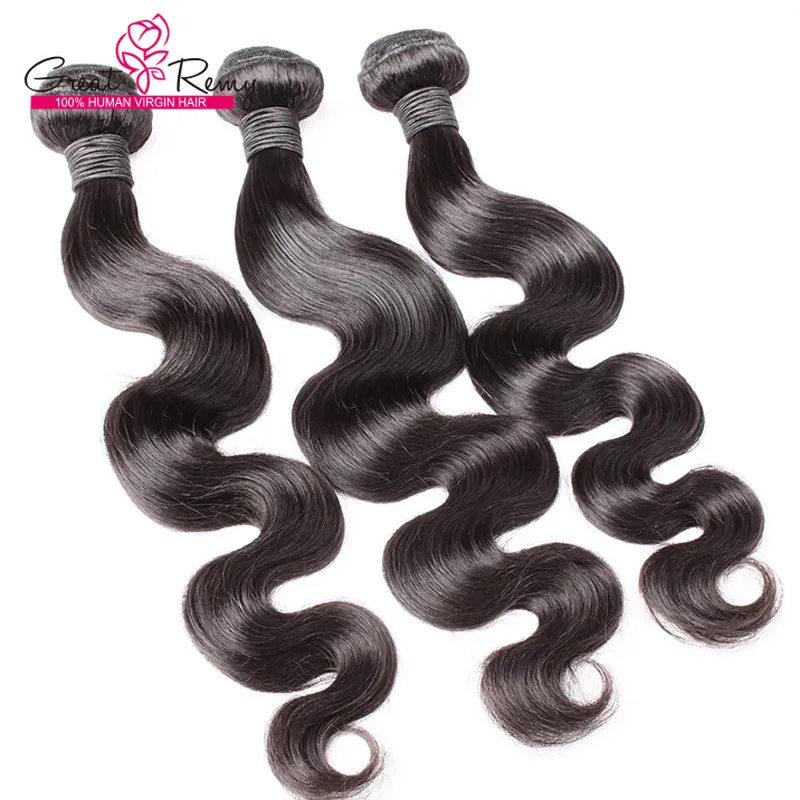 834 inch human hair weave dyeable natural color wavy indian hair body wave hair weaves greatremy hairextensions