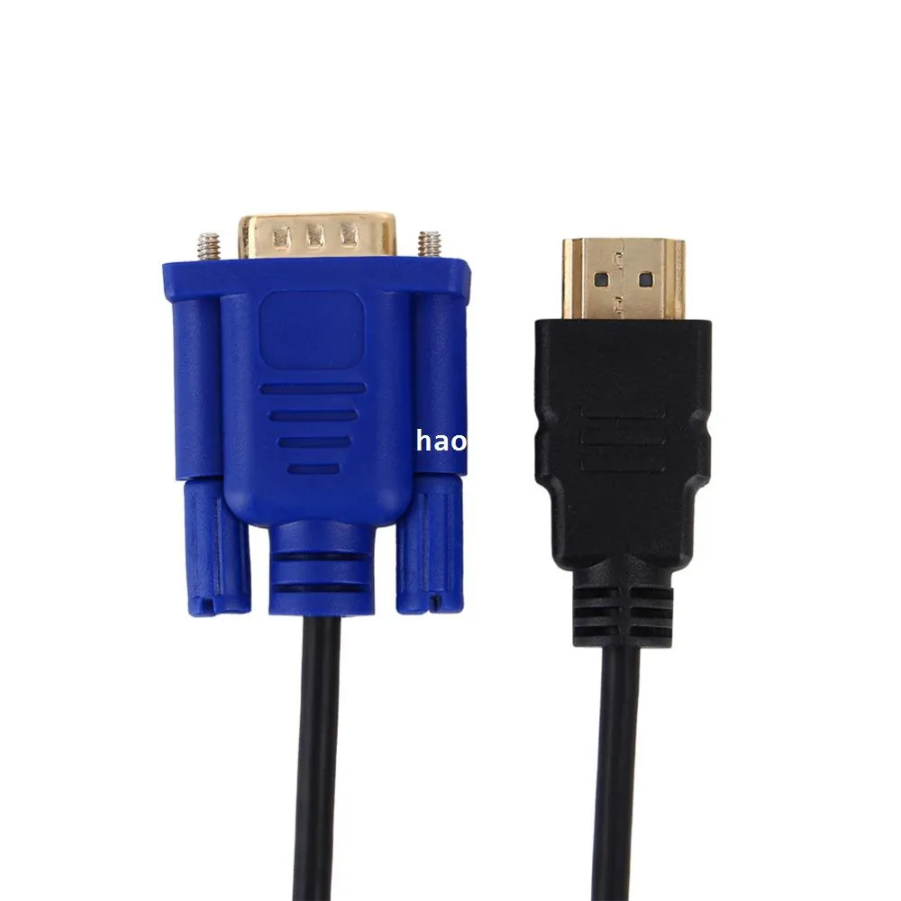 Adaptador HDMI macho a VGA macho Cable Convertidor de Video para PC TV  1080p 6FT