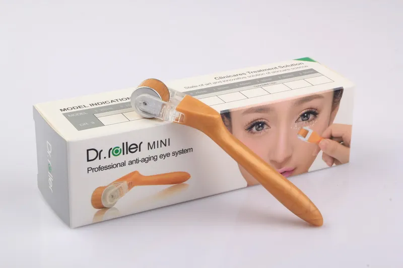 미니 Dr.Roller 티타늄 64 바늘 Derma 롤러 고품질 주름 삭제 어두운 원형 스킨 케어 장치