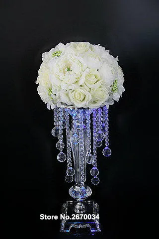 en gros argent acrylique cristal métal candélabres centres de table de mariage