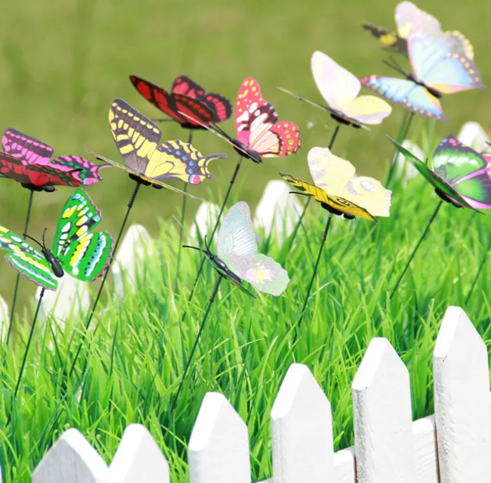 -PACK Butterfly Garden Ornaments Patio Decor Decorazioni feste a farfalla Decorazioni giardino all'aperto Butterfly Artigianato Simulazione