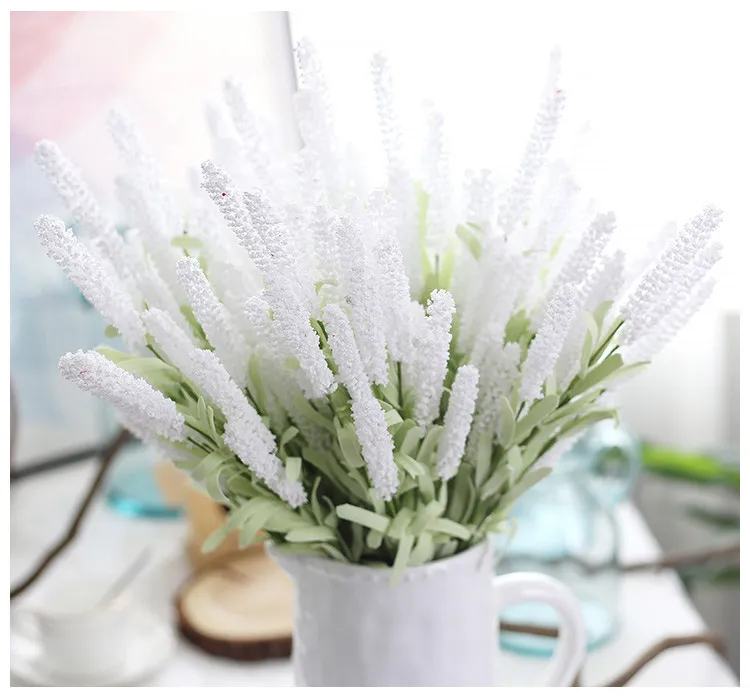 Colorful Artificial Lavender 12 Heads 51CM/20inch Bouquet Foam Flower For wedding Decoration Home Party Decoration