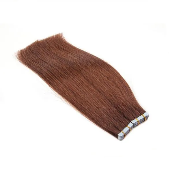 Capelli umani 2.5g / pcs / pack 14 '' - 26 '' # 1 # 2 # 4 # 6 # 8 # 27 # 60 # 613 Nastro di Remy nella trama della pelle dei capelli umani